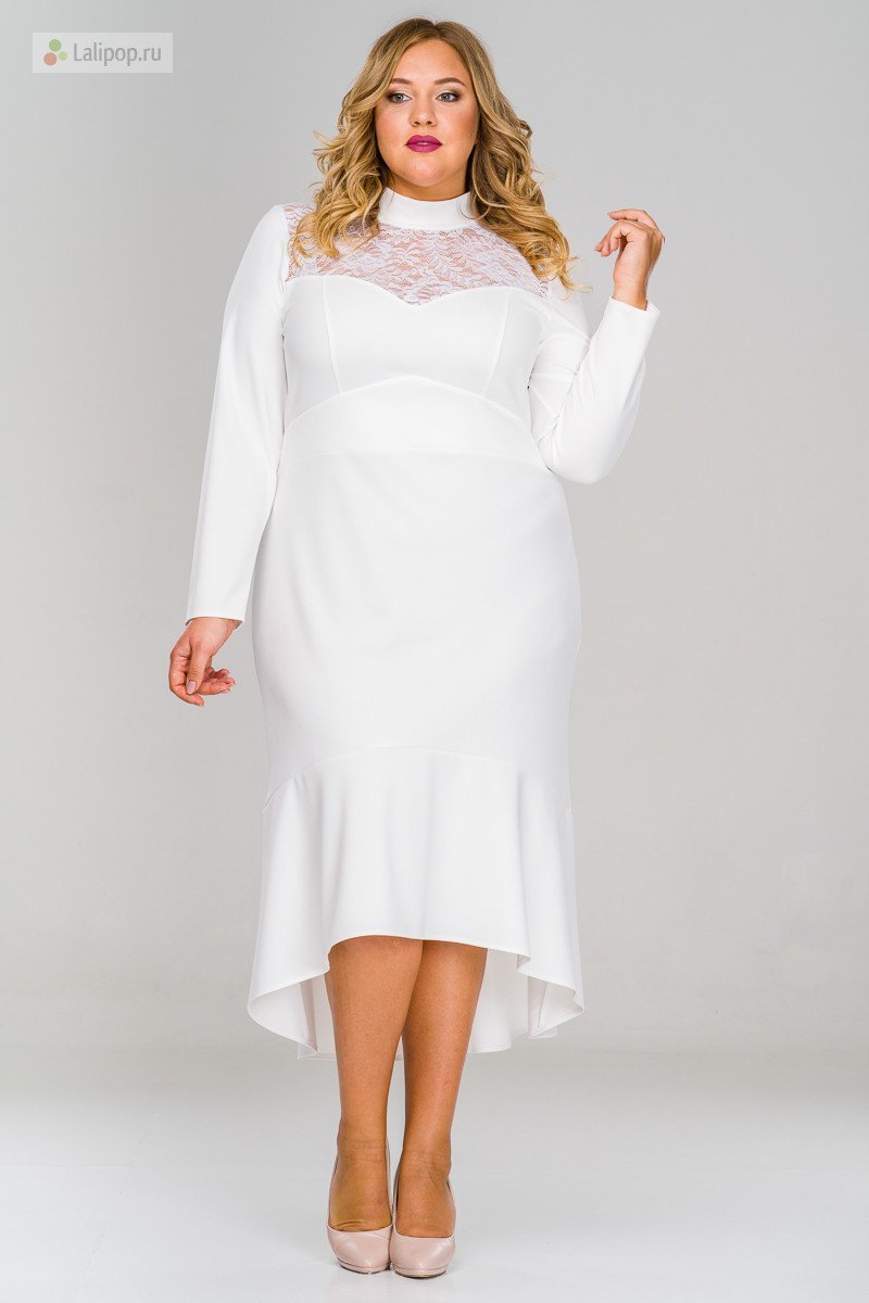 Белое Платье Для Полных Женщин На Торжество