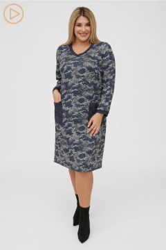 Платье "Luxury Plus" 1165 (Темно-синий)