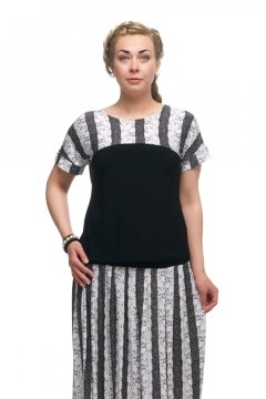 Блуза "Олси" 1707006/2 (Черный)