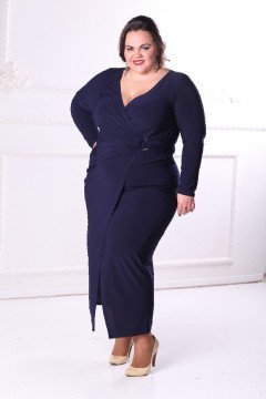 Платье 088602 (Темно-синий)