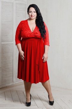 Платье 064004 (Красный)
