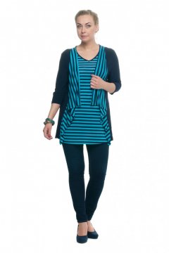 Туника "Олси" 1611002/2 (Синий/голубой)