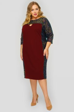 Платье "ЛаТэ" 180909 (Бордовый)