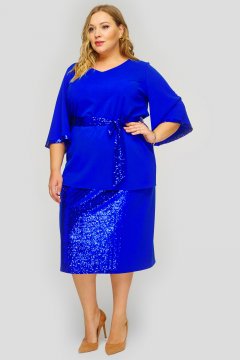 Блуза "ЛаТе" 1822703 (Васильковый)