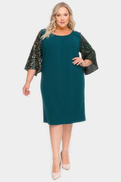 Платье "ЛаТэ" 1917206 (Изумрудный)