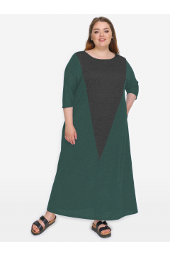 Платье из джерси "ЛаТэ" 2022209 (Изумрудный)