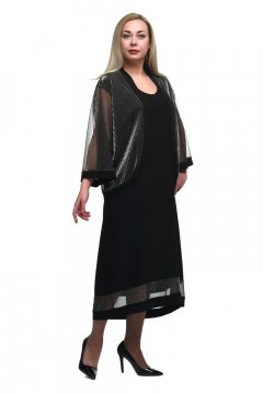 Платье+накидка "Олси" 1811002/1 (Черный)