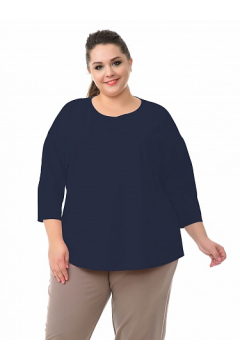 Блуза "ЛаТэ" 2128702 (Темно-синий)