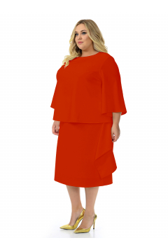 Платье - костюм "ЛаТэ" 2131210 (Красный)