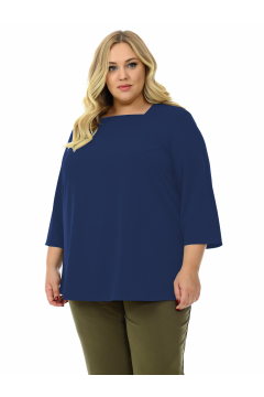 Блуза "ЛаТэ" 2130102 (Темно-синий)