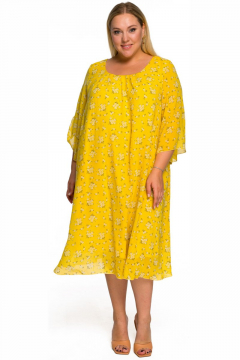 Платье "ЛаТэ" 2218819 (шифон нежно-желтый)
