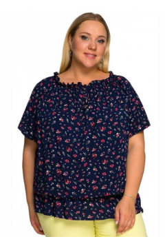 Туника "ЛаТэ" 2215917 (цветочный на темно-синем)