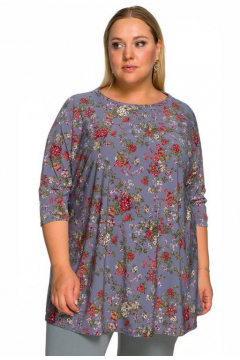 Туника "ЛаТэ" (Принт "цветы на графитовом")
