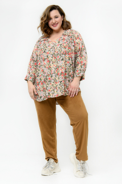 Рубашка "ЛаТэ" 2319508 (принт "хаки цветочный")