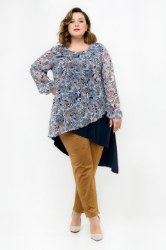 Туника "ЛаТэ" 2320812 (Принт темно-синий)