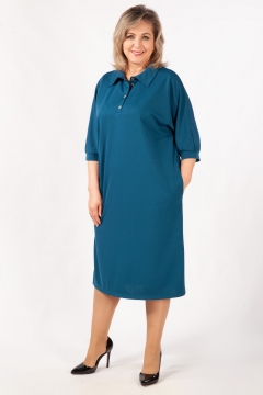 Платье "Бренда" (Темно-голубой)
