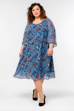 Платье "ЛаТэ" 2418817 (Шифон лазурный)