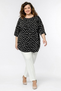 Туника "ЛаТэ" 2419113 (Принт черно-белый)