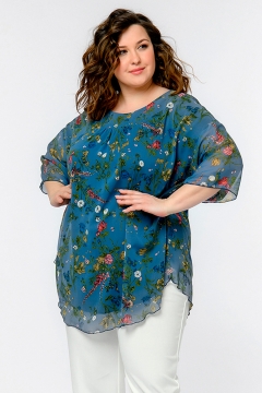 Туника "ЛаТэ" 2426209 (Шифон васильковый)