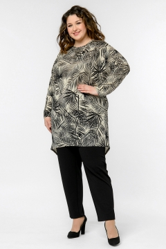 Платье-туника "ЛаТэ" 2430419 (Принт "тропические листья")