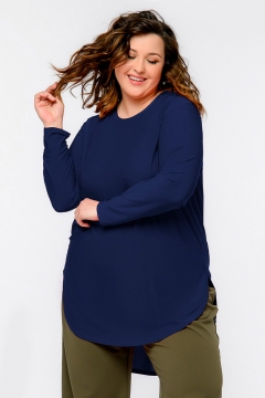 Туника удлиненная "ЛаТэ" 2435513 (Темно-синий)
