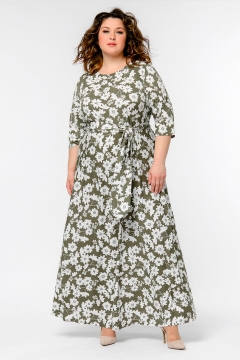 Платье "ЛаТэ" 245638 (Принт цветочный, хаки)