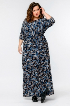 Платье "ЛаТэ" 245639 (Принт темно-синий)