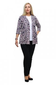 Блуза "Олси" 1813008 (Синий/розовый)