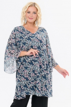 Туника "ЛаТэ" 2935611 (шифон, принт мятно-пудровый)