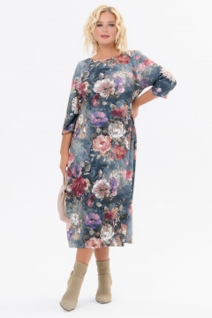 Платье "ЛаТэ" 2940601 (принт "пионы")