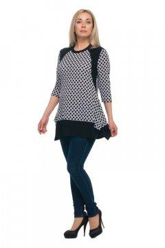Туника "Олси" 1706022 (Черно-белая клетка)