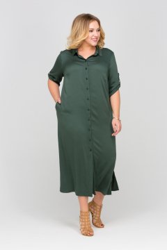 Платье-рубашка "Арлин" (Серо-зелёный)
