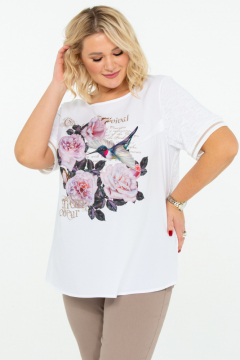 Блуза "Птичка" (Белый)