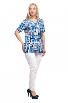 Блузка "Олси" 1706031/1 (Голубой)