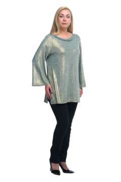 Туника "Олси" 1806015/3V (Бирюза блеск)