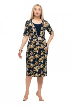 Платье "Олси" 1705041/1V (Бежевый)