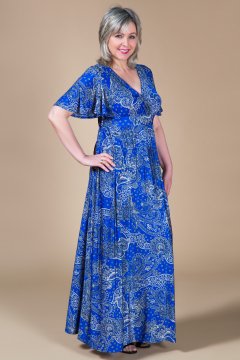 Платье "Клеопатра" (Узор на синем)