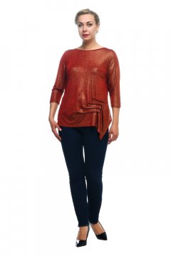 Блуза "Олси" 1810007/1 (Красный блеск)