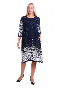 Платье "Олси" 1905003/1 (Белые розы)