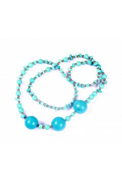 Бусы голубые "Голубая луна" (Бирюза)
