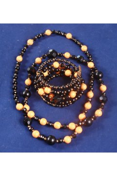 Комплект черный "Подсолнухи" (Агат)