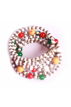 Браслет белый "Светофоры" (Агат)