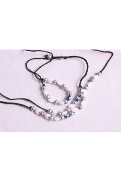 Браслет белый "Счастливый турецкий глаз белое сердце"