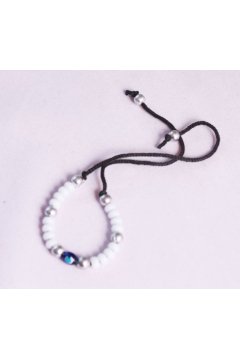 Браслет белый "Счастливый турецкий глаз Белый"