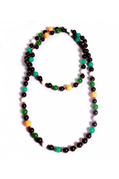 Бусы черные "Разноцветное впечатление" (Агат)