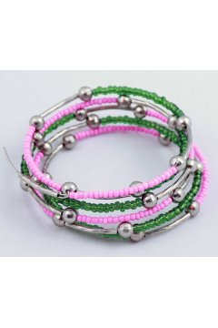 Браслет розовый " Чудный "(Бисер)