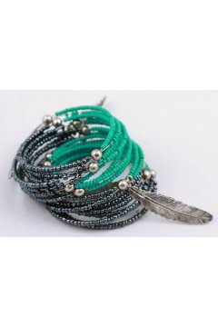 Браслет голубой "Легкое дыхание" (Бисер)