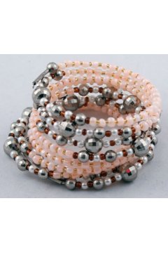 Браслет розовый" Нежность" (Бисер)
