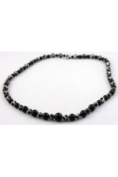 Бусы черные"Проблески ума"  (Агат)