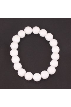 Браслет белый " Белый  круг"( агат)